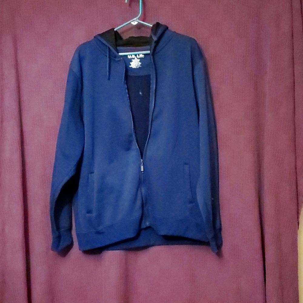 Dk blue XL zippered hoody